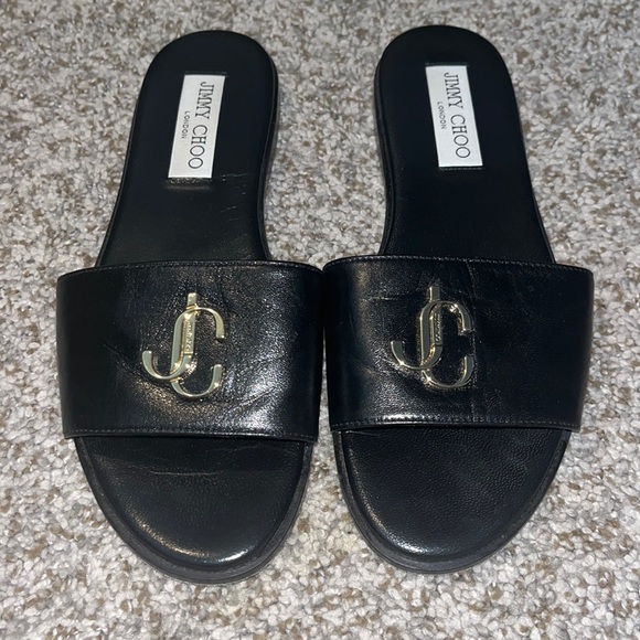 Pre loved Jimmy Choo flat slide - Picture 2 of 8